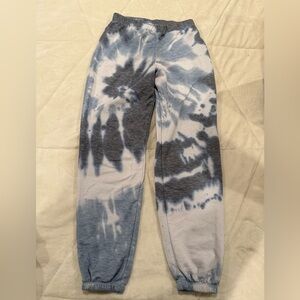 FireHouse Jogger Pants Fleece Kids Extra Large Blue Tie dye
